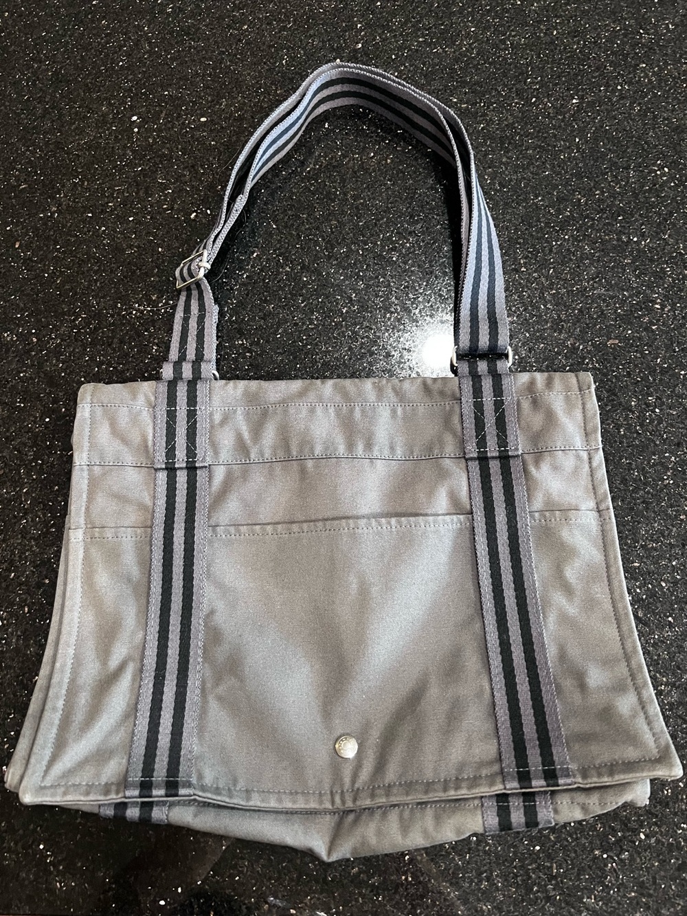 Hermes Herline Messenger Canvas Shoulder Bag Toile Fourre-Tout Besace MM